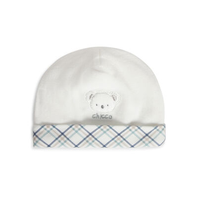 Boys White Applique Cap